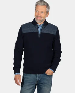 Pullover mit halbem Reißverschluss Trinity - Ink Navy