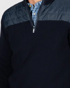 Pullover mit halbem Reißverschluss Trinity - Ink Navy