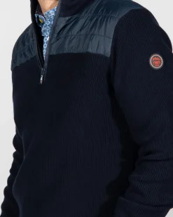 Pullover mit halbem Reißverschluss Trinity - Ink Navy
