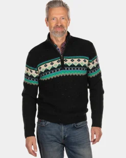 Pullover mit halbem Reißverschluss Aranga - Dark Army