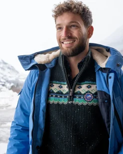 Pullover mit halbem Reißverschluss Aranga - Dark Army