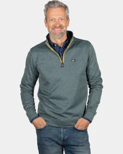 Pullover mit halbem Reißverschluss Trent - Eucalyptus Green