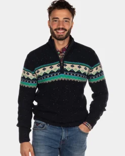 Pullover mit halbem Reißverschluss Aranga - Steady Navy