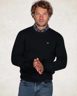 Pullover mit Rundhalsausschnitt aus Wollmischung - Crushing Green