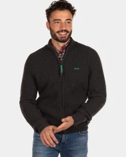 Rippstrick-Cardigan Dry - Dark Army