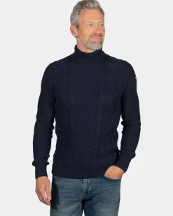 Rollkragenpullover aus Baumwolle Erskine - Ink Navy