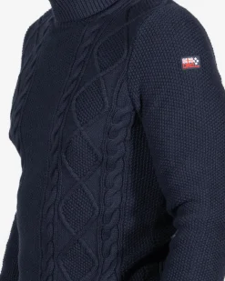 Rollkragenpullover aus Baumwolle Erskine - Ink Navy