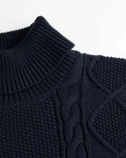 Rollkragenpullover aus Baumwolle Erskine - Ink Navy