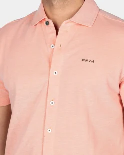 Rosa Hemd mit kurzen Ärmeln