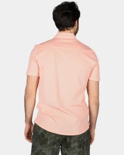 Rosa Hemd mit kurzen Ärmeln