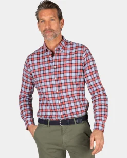 Rot-blau kariertes Hemd - Midnight Navy