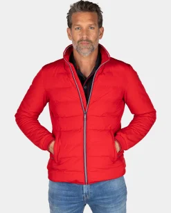 Rote Polyester-Bomberjacke - Reef Red