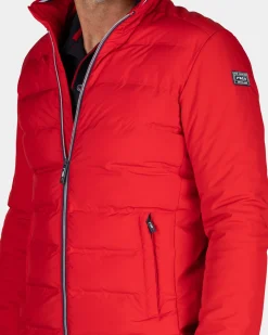 Rote Polyester-Bomberjacke - Reef Red