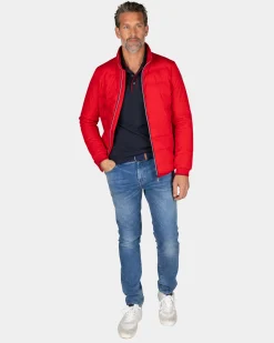 Rote Polyester-Bomberjacke - Reef Red
