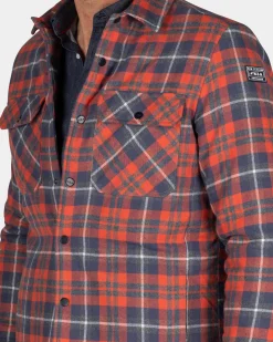 Rot-kariertes gefüttertes Flanellhemd - Reef Red