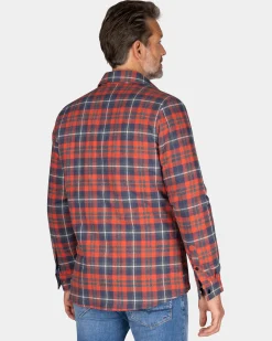 Rot-kariertes gefüttertes Flanellhemd - Reef Red