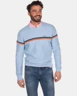 Rundhalspullover hellblau - Bright Sky