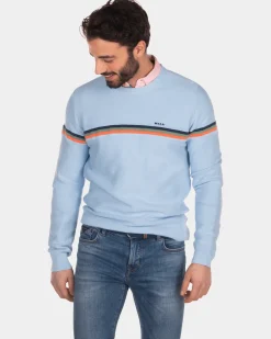 Rundhalspullover hellblau - Bright Sky