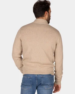 Sandfarbener Pullover mit Knöpfen - Shimmering Sand