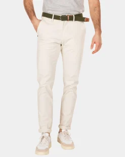 Schlichte Chino mit Stretchanteil - Cream