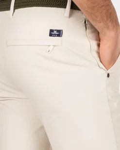 Schlichte Chino mit Stretchanteil - Cream
