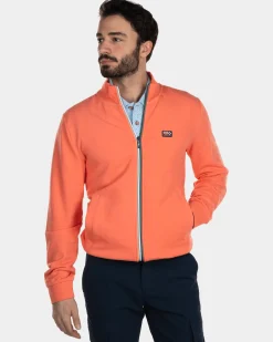 Schlichte Strickjacke aus Baumwolle - Burned Orange