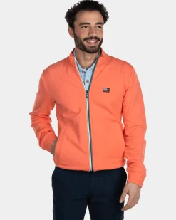 Schlichte Strickjacke aus Baumwolle - Burned Orange