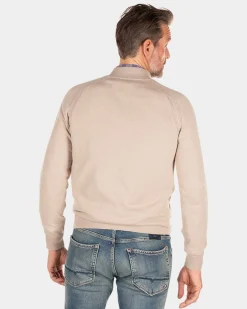 Schlichter Baumwollpullover - Shimmering Sand