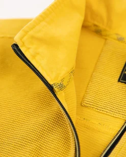 Schlichter Pullover mit halbem Reißverschluss aus Baumwolle stoke yellow