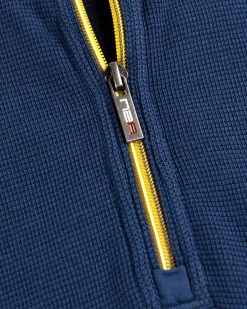 Schlichter Pullover mit halbem Reißverschluss Arapohue - Storm Blue