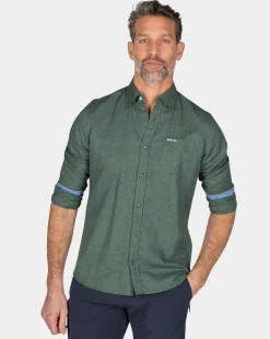 Schlichtes Leinenhemd - Chalk Green