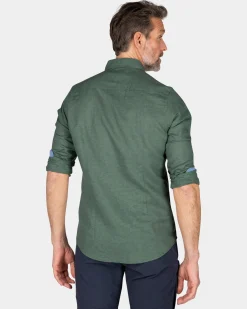 Schlichtes Leinenhemd - Chalk Green