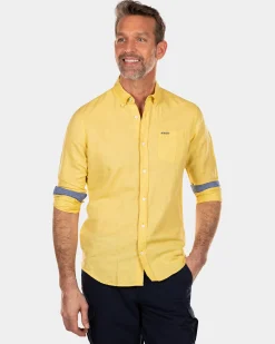 Schlichtes Leinenhemd in vielen Farben - Iguana Yellow