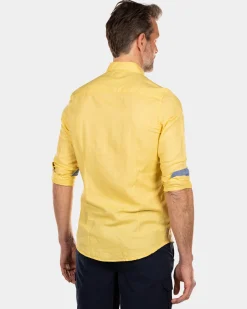 Schlichtes Leinenhemd in vielen Farben - Iguana Yellow