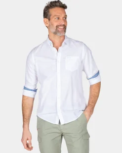 Schlichtes Leinenhemd in vielen Farben - White