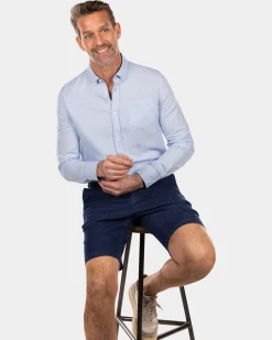 Schlichtes Leinenhemd in vielen Farben - Rhythm Blue