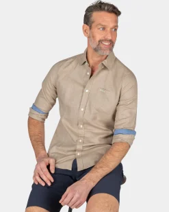 Schlichtes Leinenhemd in vielen Farben - Shimmering Sand