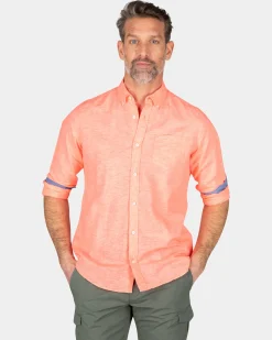 Schlichtes Leinenhemd in vielen Farben - Fury Pink