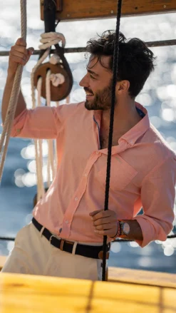 Schlichtes Leinenhemd in vielen Farben - Fury Pink