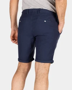 Shorts aus Baumwolle und Leinen - Ocean Navy