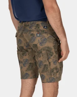 Shorts mit Palmerston-Print - Tobacco Brown
