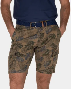 Shorts mit Palmerston-Print - Tobacco Brown