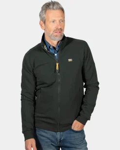 Sportliche grüne Strickjacke Aratiatia - Eucalyptus Green