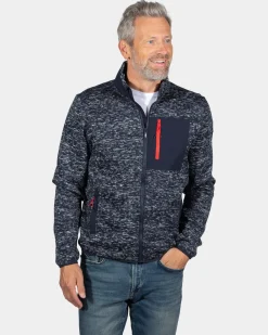 Sportlicher Melange-Cardigan Oruaiti - Storm Blue
