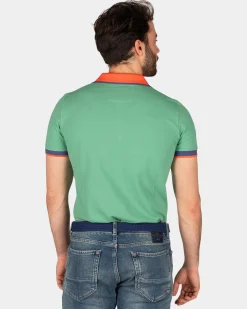 Sportliches Uni-Polo - Amazon Green