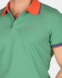 Sportliches Uni-Polo - Amazon Green