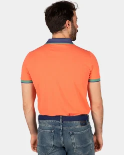 Sportliches Uni-Polo - Golden Orange