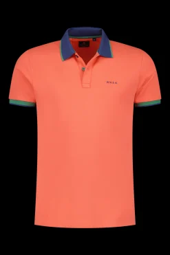 Sportliches Uni-Polo - Golden Orange