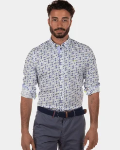 Stretch-Hemd Onslow - White Multicolour