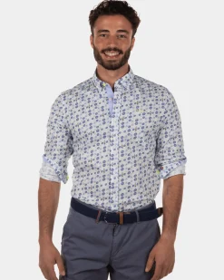 Stretch-Hemd Onslow - White Multicolour